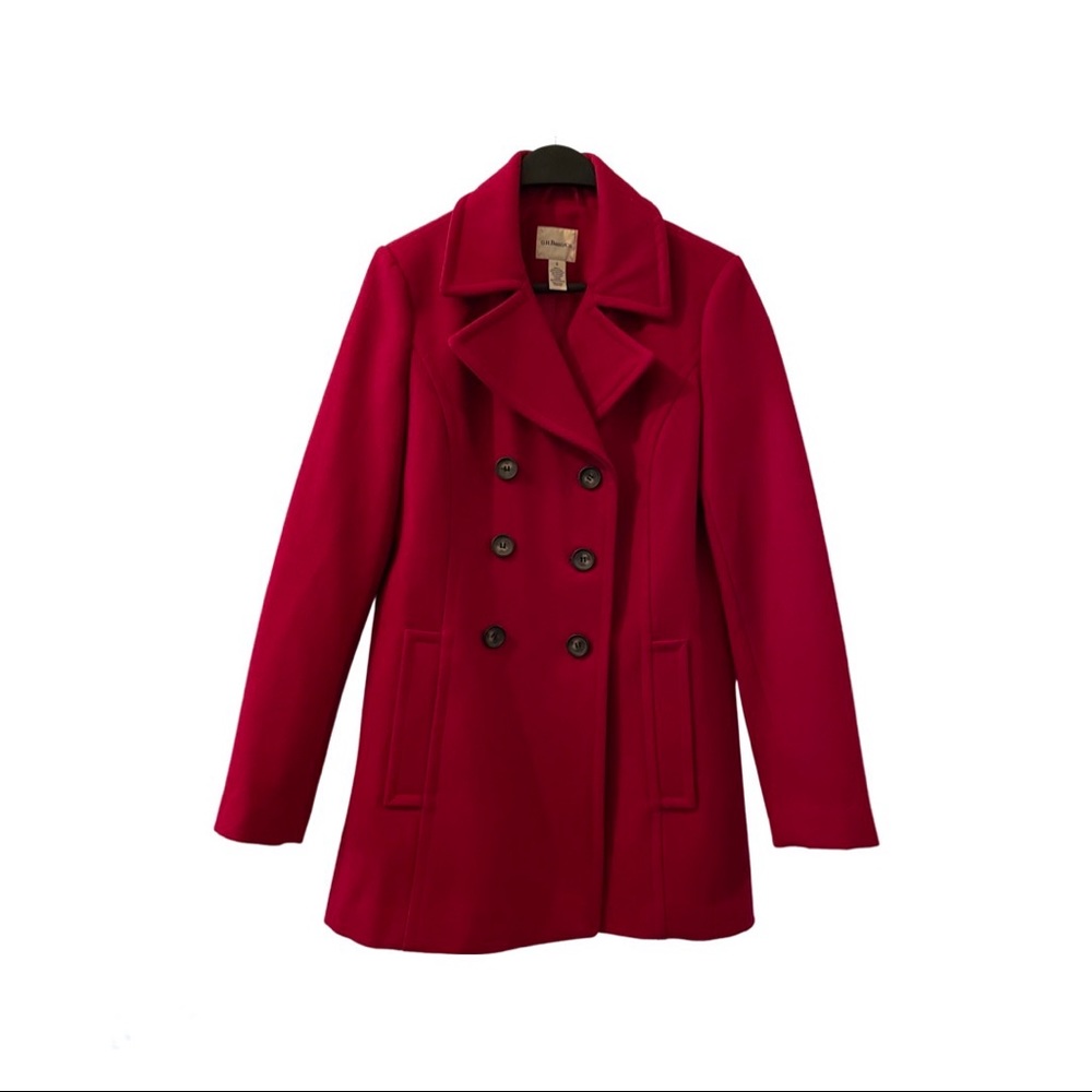 Red Wool Peacoat